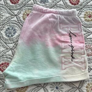 PINK Victoria’s Secret tie dye shorts, size M.